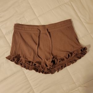 Kate Quinn Ruffle Shorts Mocha